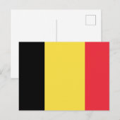 Belgien Flagge Briefkaart (Voorkant / Achterkant)