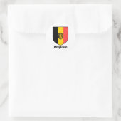 Belgique Crest / Belgische vlag Ronde Sticker (Tas)