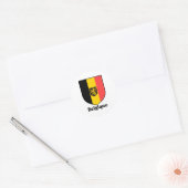 Belgique Crest / Belgische vlag Ronde Sticker (Envelop)
