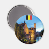Belgique Medieval Brugge - Pro Foto Magneet (Voorkant / Achterkant)