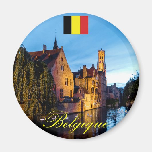 Belgique Medieval Brugge - Pro Foto Magneet (Voorkant)