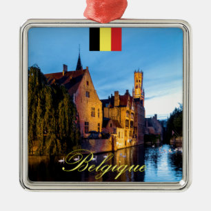 Belgique Medieval Brugge - Pro Foto Metalen Ornament
