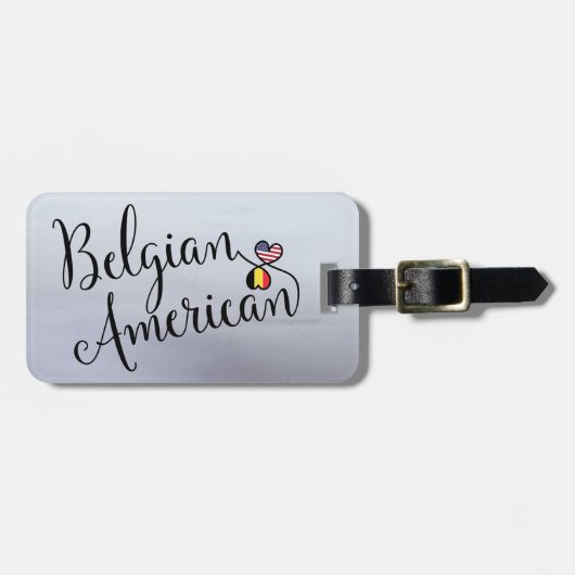 Belgisch Amerikaans Bagagelabel met ingewikkeld ha (Voorkant horizontaal)