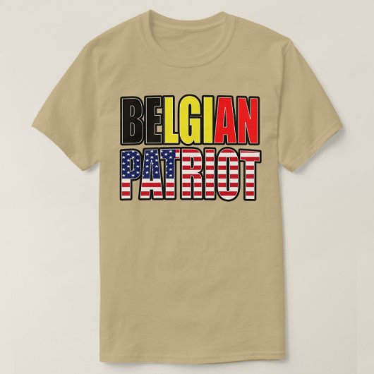 Belgisch Amerikaans schild van Patriot Pride Herit T-shirt (Design voorkant)