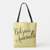 Belgisch Amerikaans Spindrainskaartje Tote Bag (Achterkant)