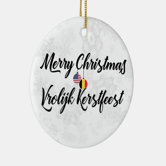 Belgisch-Amerikaanse bilaterale vakantieverval Keramisch Ornament (Rechts)