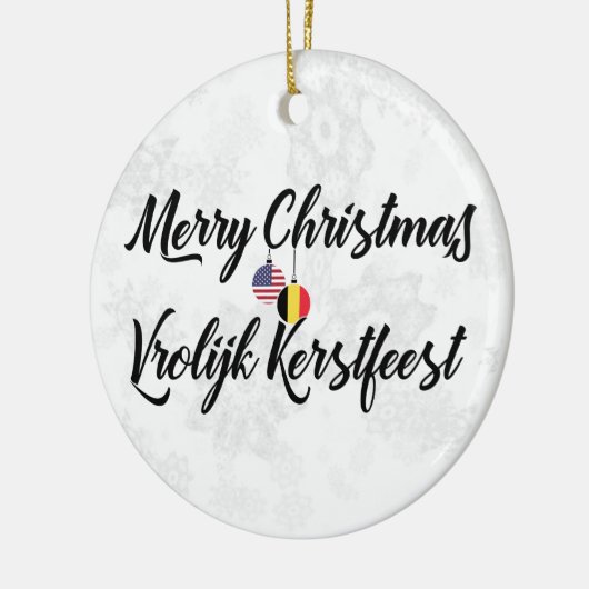 Belgisch-Amerikaanse bilaterale vakantieverval Keramisch Ornament (Links)