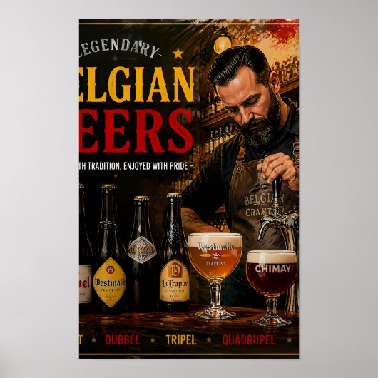 Belgisch Biererfgoed en Warmte Poster (Voorkant)