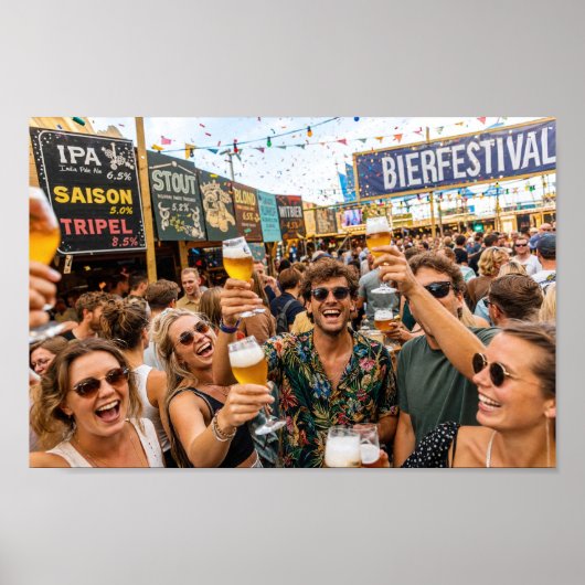 Belgisch Bierfestival Cheers Scene Poster (Voorkant)