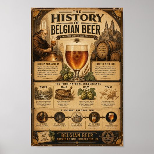 Belgisch Brouwerserfgoed Poster (Voorkant)