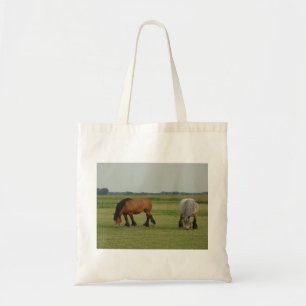 Belgisch conceptpaard: grijs, één bruin tote bag