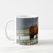 Belgisch conceptpaard in de Mok van paddock koffie (Links)