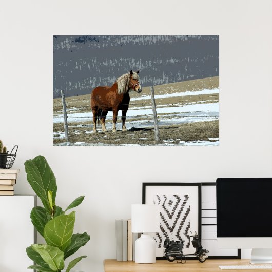 Belgisch conceptpaard in het Poster Paddock (Thuiskantoor)