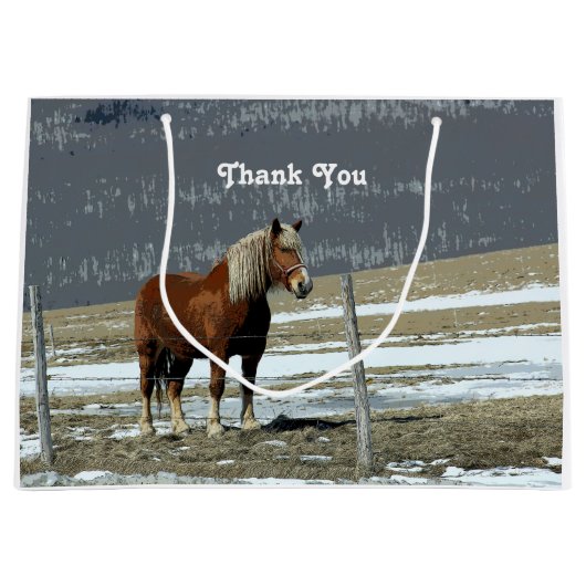 Belgisch conceptpaard in Paddock Gift Bag Groot Cadeauzakje (Voorkant)