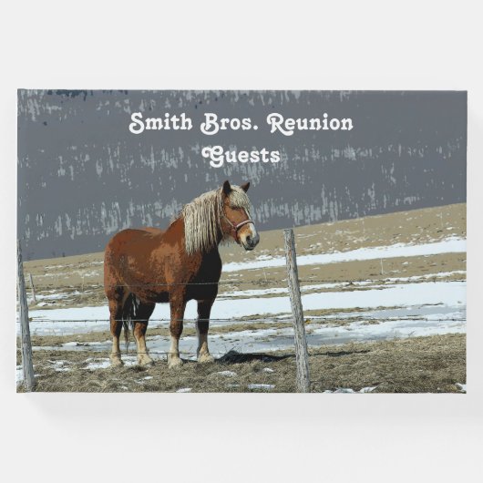 Belgisch conceptpaard in Paddock Guest Book Gastenboek (Voorkant)