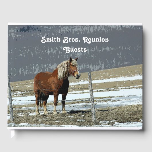 Belgisch conceptpaard in Paddock Guest Book Gastenboek (Voorkant)