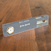 Belgisch conceptpaard in Paddocl Desk Naambordje (Zijkant)