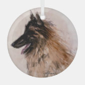 Belgisch door Hevener Glas Ornament (Voorkant)