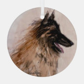 Belgisch door Hevener Glas Ornament (Achterkant)