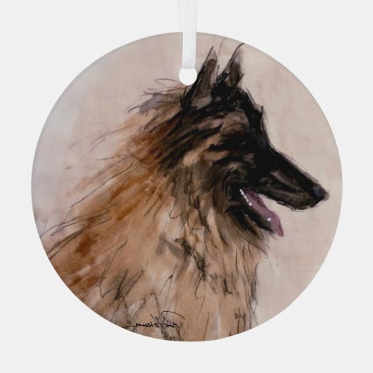 Belgisch door Hevener Glas Ornament (Achterkant)