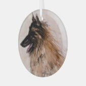 Belgisch door Hevener Glas Ornament (Voorkant links)