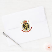 belgisch embleem ronde sticker (Envelop)