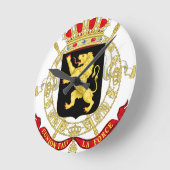 Belgisch Embleem - Wapenschild van België Ronde Klok (Hoek)