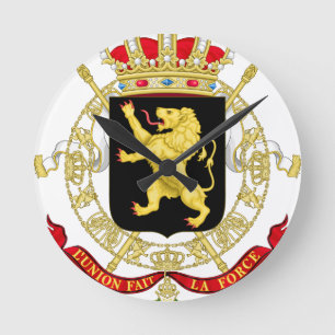 Belgisch Embleem - Wapenschild van België Ronde Klok
