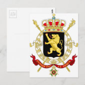 Belgisch Embleem - Wapenstoofd van België Briefkaart (Voorkant / Achterkant)