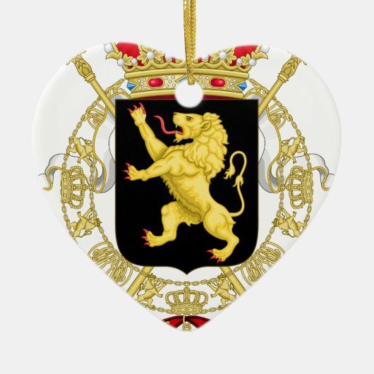 Belgisch Embleem - Wapenstoofd van België Keramisch Ornament (Voorkant)