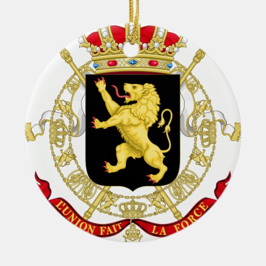 Belgisch Embleem - Wapenstoofd van België Keramisch Ornament (Voorkant)