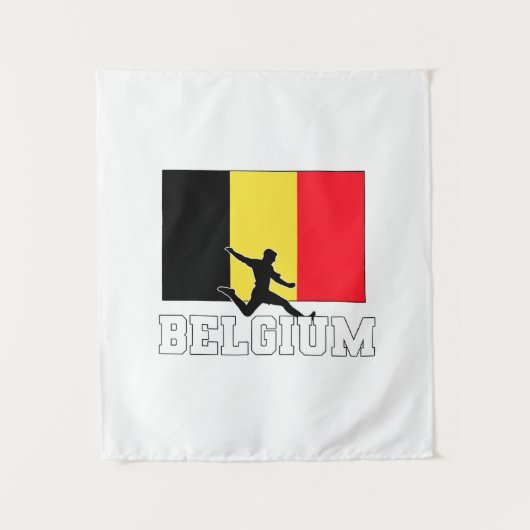 Belgisch Football Voetbalteam Wandkleed (Voorkant)