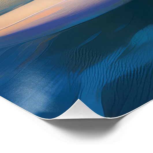 Belgisch Herder Strand Surfen Schilderij Perfect Poster (Hoek)