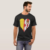 Belgisch Iers Vlag Hart T-shirt (Voorkant volledig)