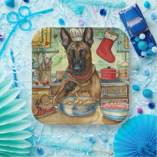 Belgisch Malinoi Holiday Baking: feestelijke kerst Papieren Bordje (Feest)