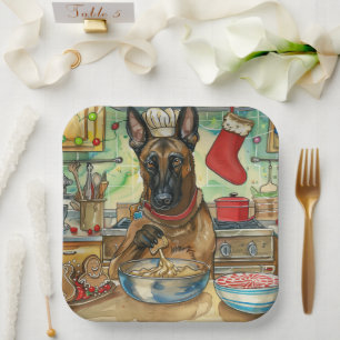 Belgisch Malinoi Holiday Baking: feestelijke kerst Papieren Bordje