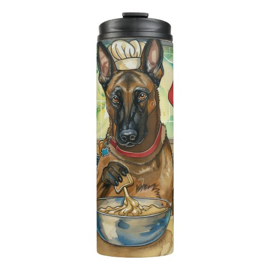 Belgisch Malinoi Holiday Baking: feestelijke kerst Thermosbeker (Voorkant)