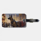 Belgisch Malinoi Kerstfeest Seizoen Bagagelabel (Achterkant horizontaal)