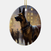 Belgisch Malinoi Kerstfeest Seizoen Keramisch Ornament (Rechts)