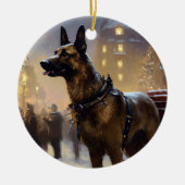Belgisch Malinoi Kerstfeest Seizoen Keramisch Ornament (Voorkant)