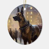 Belgisch Malinoi Kerstfeest Seizoen Keramisch Ornament (Links)