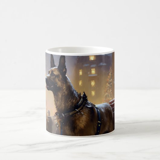 Belgisch Malinoi Kerstfeest Seizoen Koffiemok (Center)