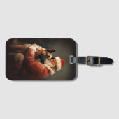 Belgisch Malinoi met Sinterklaas Feestelijke Kerst Bagagelabel (Voorkant (horizontaal))