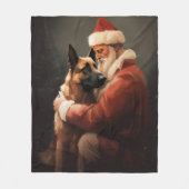 Belgisch Malinoi met Sinterklaas Feestelijke Kerst Fleece Deken (Voorkant)