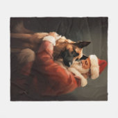 Belgisch Malinoi met Sinterklaas Feestelijke Kerst Fleece Deken (Voorkant (Horizontaal))