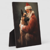 Belgisch Malinoi met Sinterklaas Feestelijke Kerst Fotoplaat (Zijkant)