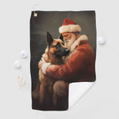 Belgisch Malinoi met Sinterklaas Feestelijke Kerst Golfhanddoek (Insitu)