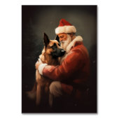 Belgisch Malinoi met Sinterklaas Feestelijke Kerst Kaart (Achterkant)