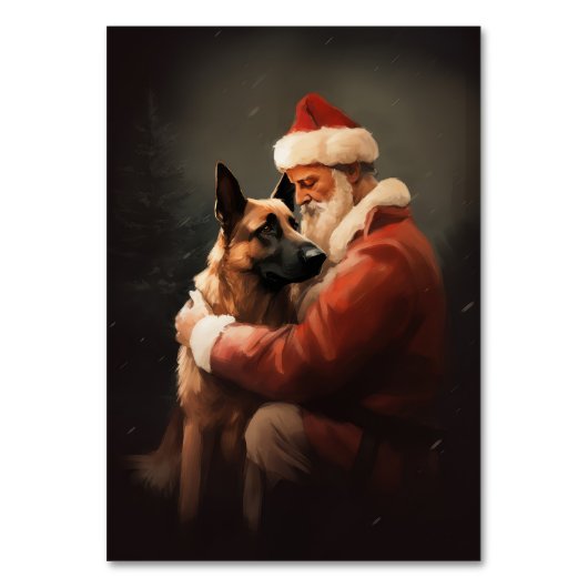 Belgisch Malinoi met Sinterklaas Feestelijke Kerst Kaart (Voorkant)