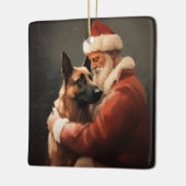 Belgisch Malinoi met Sinterklaas Feestelijke Kerst Keramisch Ornament (Links)